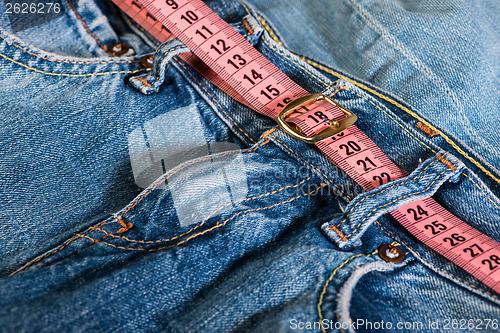 Image of Jeans and centimeter