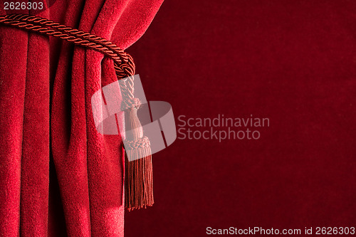 Image of Red theatre curtain