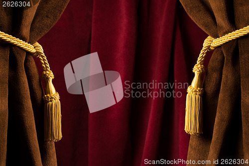 Image of Red theatre curtains