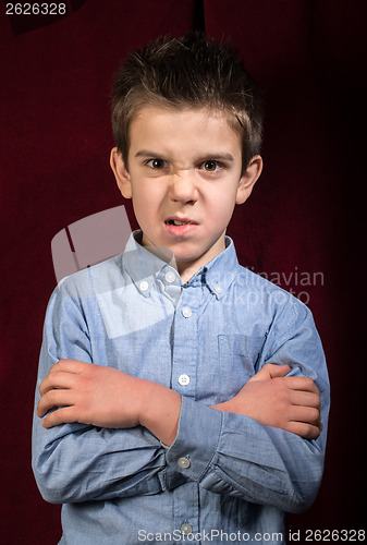 Image of Frowning boy