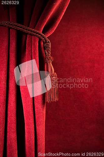 Image of Red theatre curtain