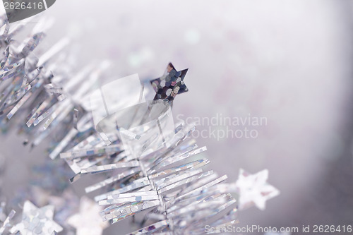 Image of Tinsel. Christmas decoration.