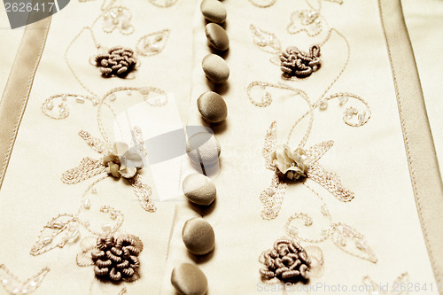 Image of Detail of wedding dress