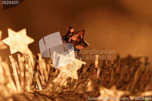 Image of Tinsel. Christmas decoration.