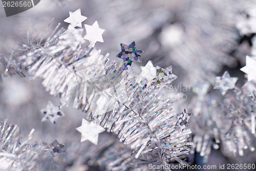 Image of Tinsel. Christmas decoration.