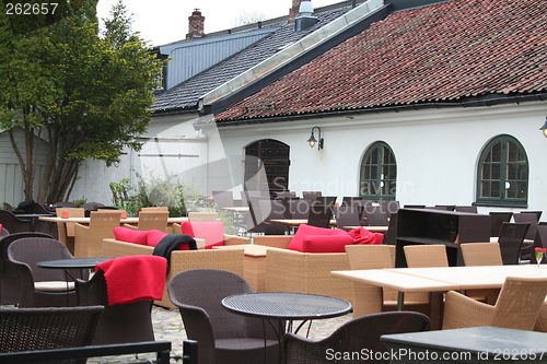 Image of Empty outdoor cafe