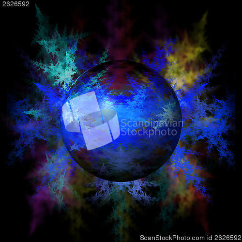 Image of Abstract Blue Globe