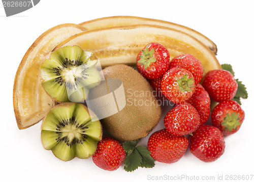 Image of Bananas, kiwi and strawberry