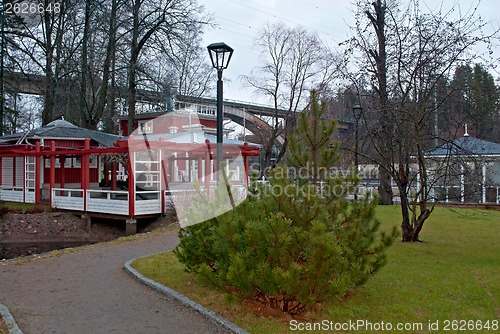 Image of Lodge with gazebo.