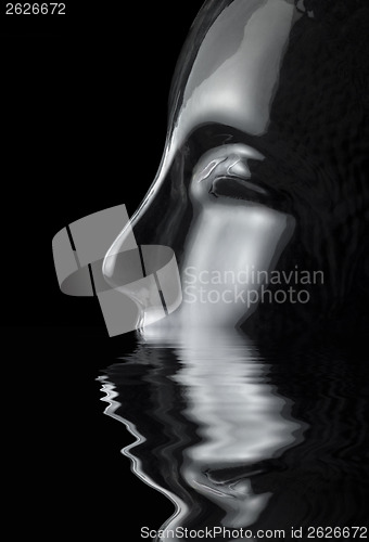 Image of sinking glass head