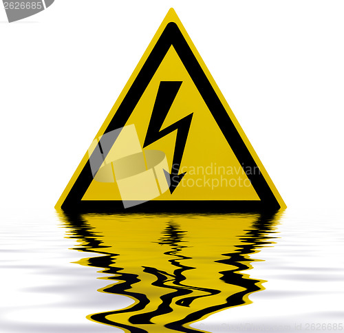 Image of sunken High Voltage Sign