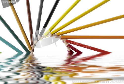 Image of sunken pencil arrangement