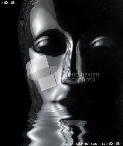 Image of sinking glass head