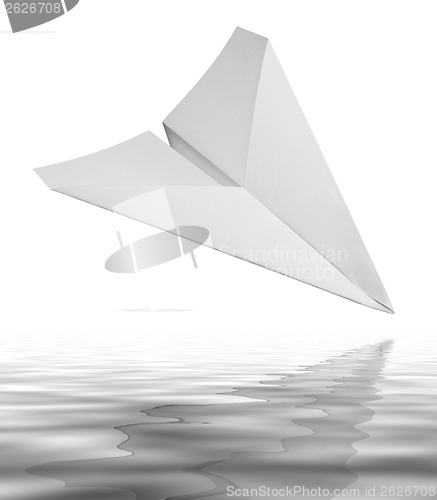 Image of falling white paper plane