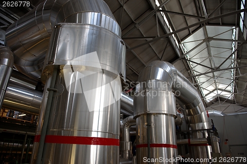 Image of Industrial pipes in a thermal power plant