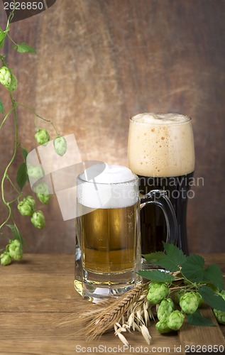 Image of Still Life with a draft beer by the glass