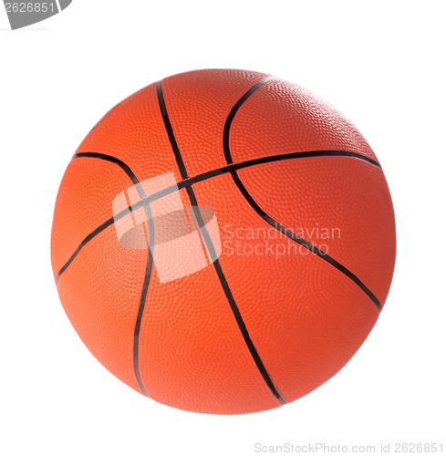 Image of Ball for game in basketball of orange colour