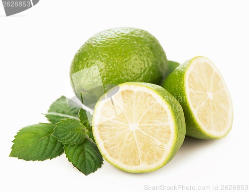 Image of Fresh limes, mint leaves