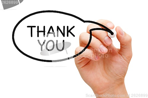 Image of Thank You Speech Bubble Concept