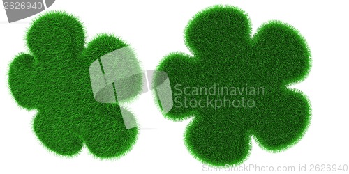 Image of Grassy flower shaped object