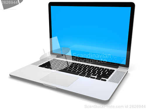 Image of Laptop with white screen