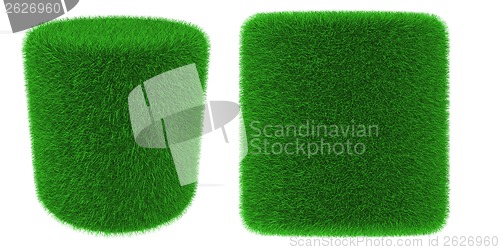 Image of Grassy cylinder object