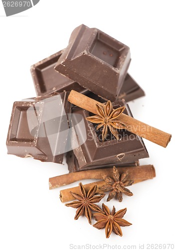 Image of chocolate bars with its ingredients