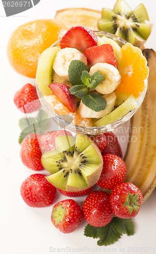 Image of Bananas, kiwi and strawberry