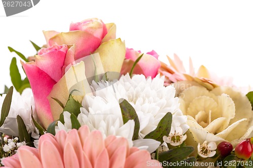 Image of Bouquet of fresh pink and white flowers