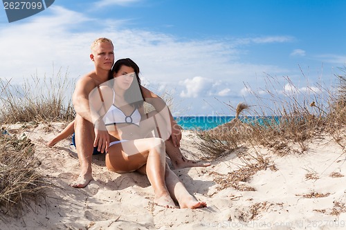 Image of Affectionate young couple on the beach