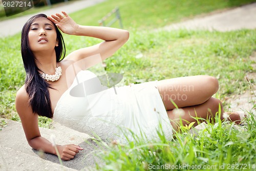 Image of attractive young asian woman beauty portrait 