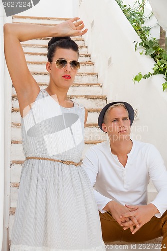 Image of Elegant trendy young couple