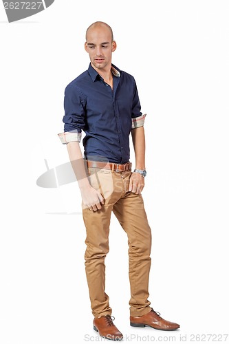 Image of young adult attractive businessman smiling portrait isolated