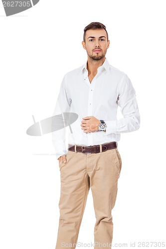 Image of Confident young man with his hand in his pocket