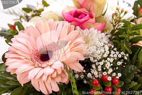 Image of Bouquet of fresh pink and white flowers