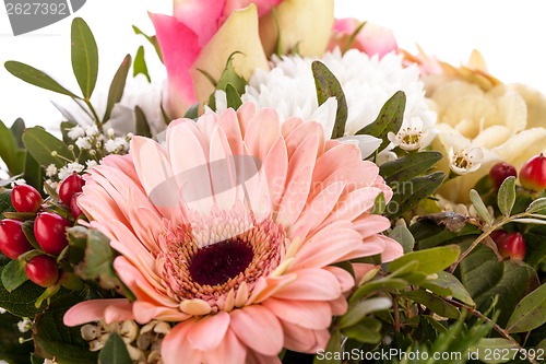 Image of Bouquet of fresh pink and white flowers