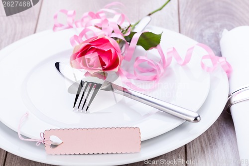 Image of Valentines table setting