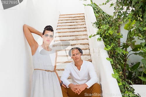 Image of Elegant trendy young couple