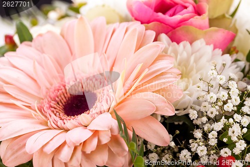 Image of Bouquet of fresh pink and white flowers