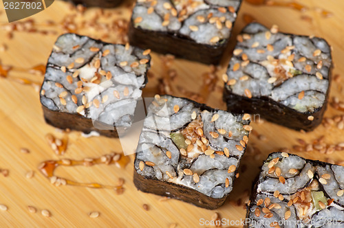 Image of sesame sushi rolls