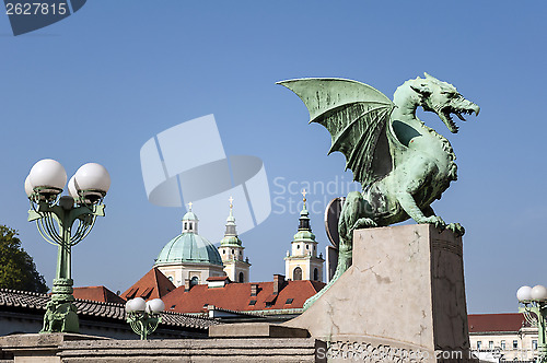 Image of Dragon Bridge, Ljubljana.