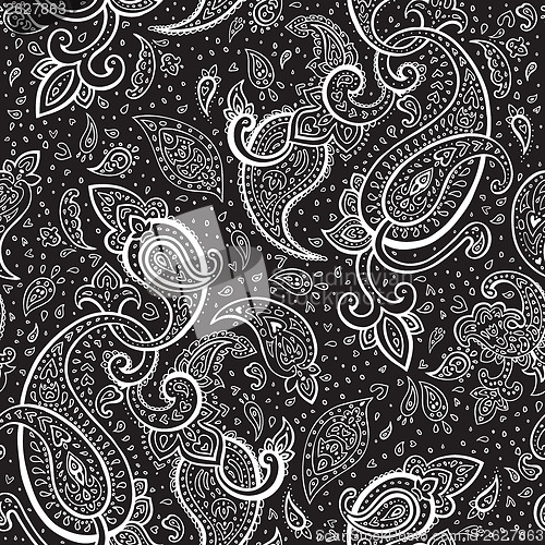 Image of Hand Drawn Paisley ornament.