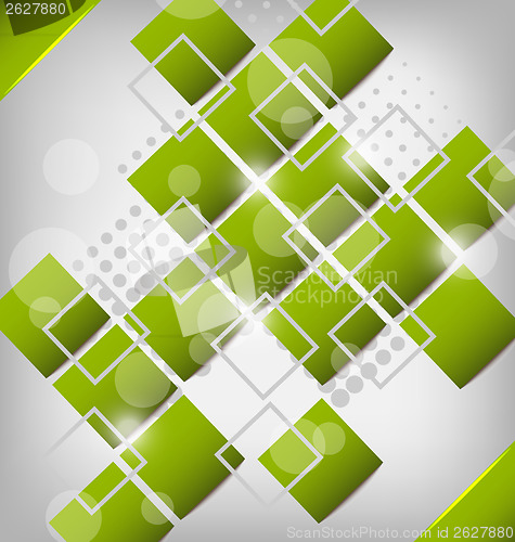 Image of Abstract creative green background with squares