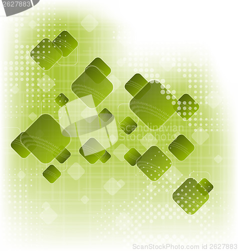 Image of Abstract creative green background with squares