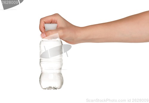 Image of Hand with bottle of water