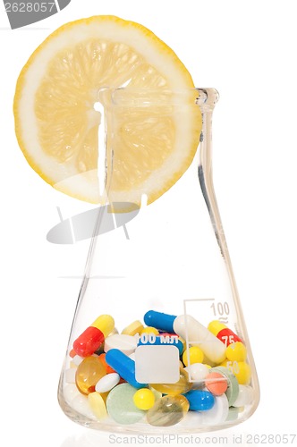 Image of Flask with pills