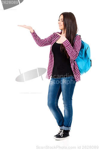 Image of Girl with backpack