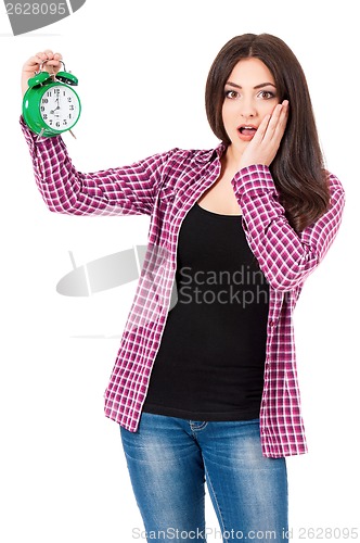 Image of Girl with alarm clock