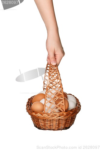 Image of Basket with eggs