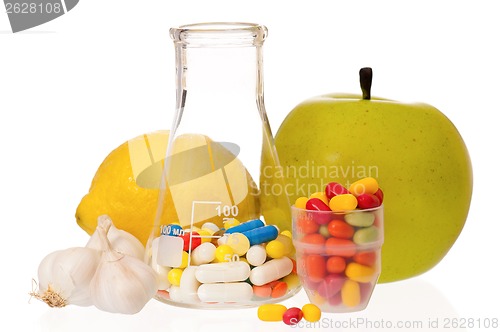 Image of Flask with pills